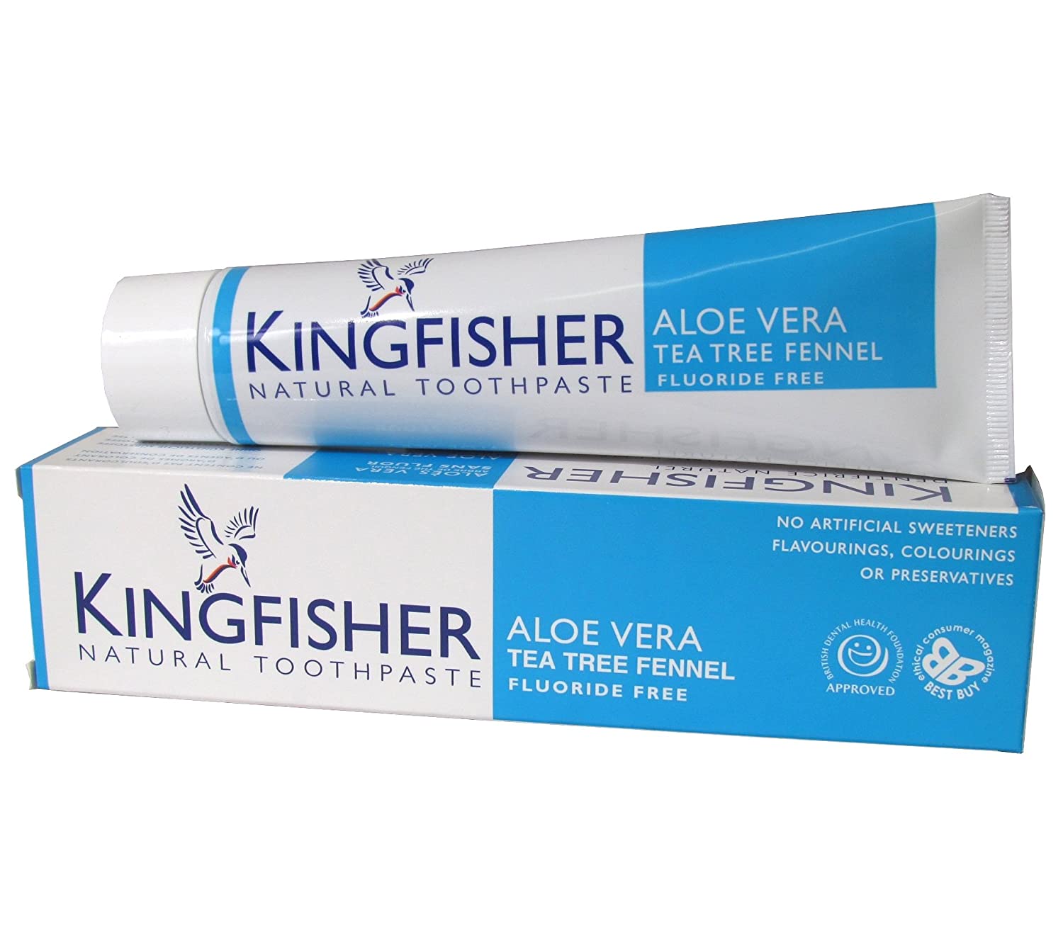Kingfisher Toothpaste Aloe Vera Tea Tree Fennel Fluoride Free 100ml Simillimum Health and
